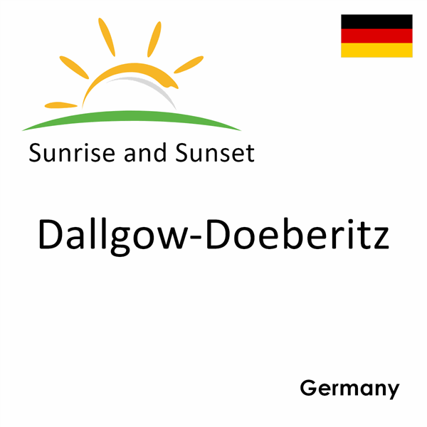 Sunrise and sunset times for Dallgow-Doeberitz, Germany