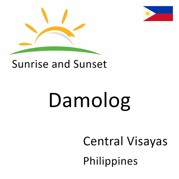 Sunrise and sunset times for Damolog, Central Visayas, Philippines