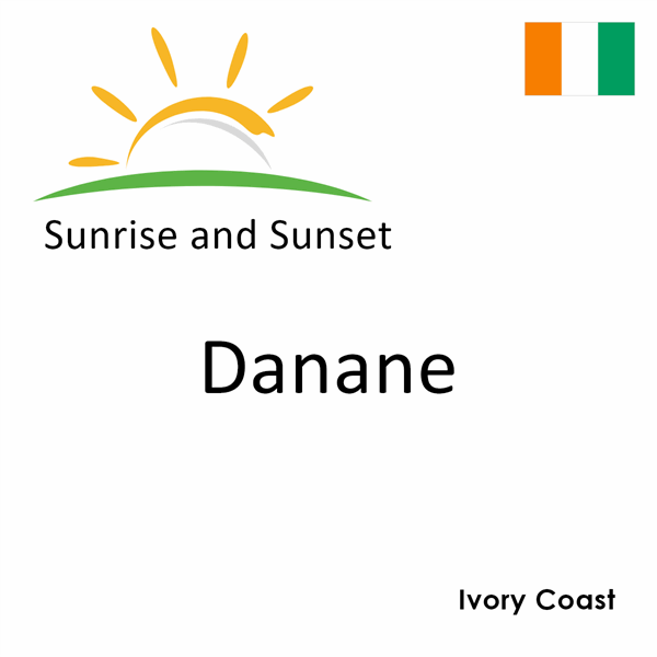 Sunrise and sunset times for Danane, Ivory Coast