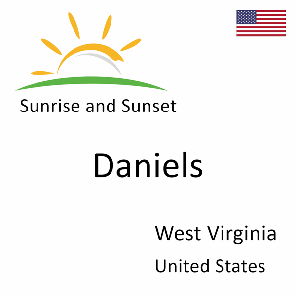 Sunrise and sunset times for Daniels, West Virginia, United States