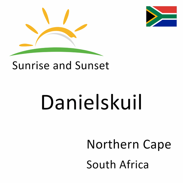 Sunrise and sunset times for Danielskuil, Northern Cape, South Africa