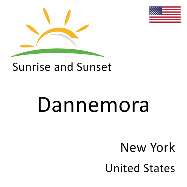 Sunrise and sunset times for Dannemora, New York, United States