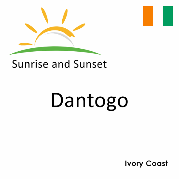 Sunrise and sunset times for Dantogo, Ivory Coast