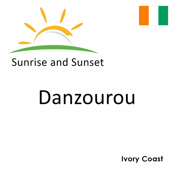 Sunrise and sunset times for Danzourou, Ivory Coast