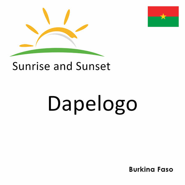 Sunrise and sunset times for Dapelogo, Burkina Faso