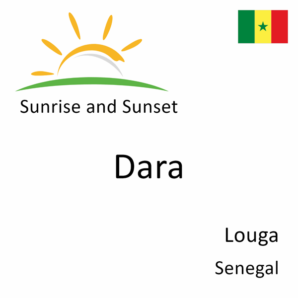 Sunrise and sunset times for Dara, Louga, Senegal
