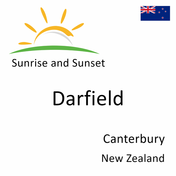 Sunrise and sunset times for Darfield, Canterbury, New Zealand