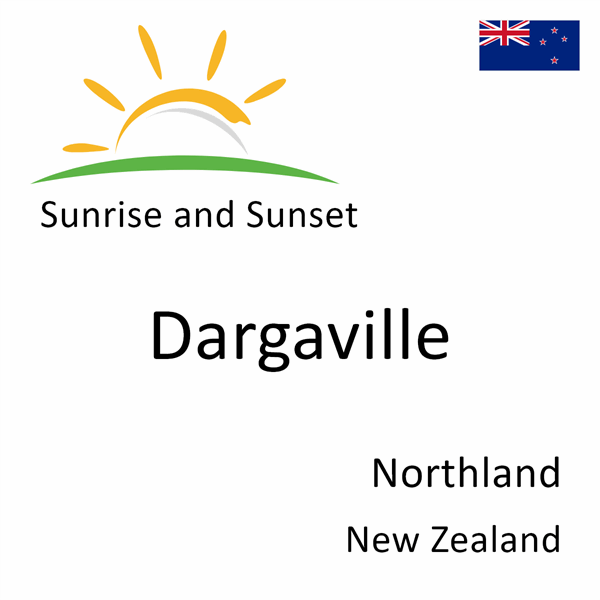 Sunrise and sunset times for Dargaville, Northland, New Zealand