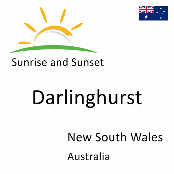 Sunrise and sunset times for Darlinghurst, New South Wales, Australia