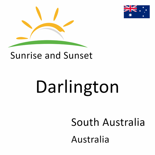 Sunrise and sunset times for Darlington, South Australia, Australia