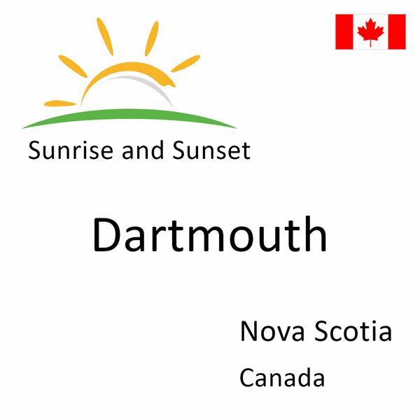 Sunrise and sunset times for Dartmouth, Nova Scotia, Canada