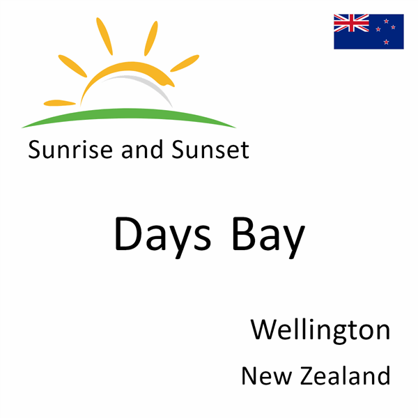 Sunrise and sunset times for Days Bay, Wellington, New Zealand