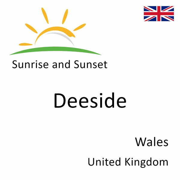 Sunrise and sunset times for Deeside, Wales, United Kingdom