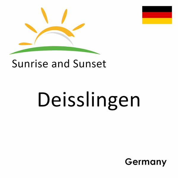 Sunrise and sunset times for Deisslingen, Germany