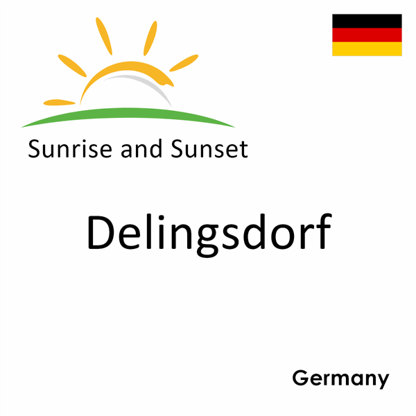 Sunrise and sunset times for Delingsdorf, Germany