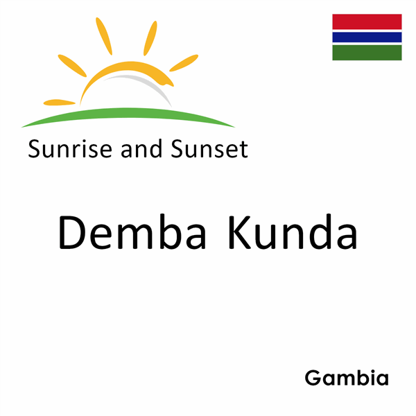 Sunrise and sunset times for Demba Kunda, Gambia