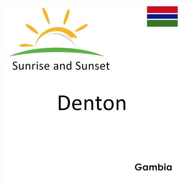 Sunrise and sunset times for Denton, Gambia