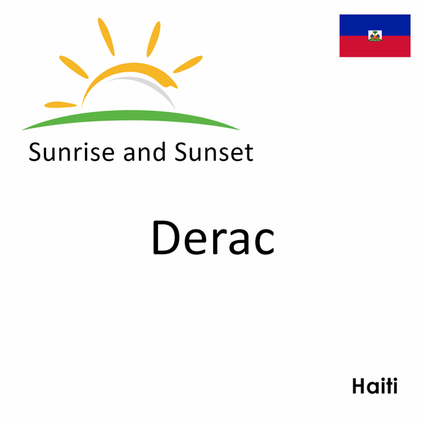 Sunrise and sunset times for Derac, Haiti