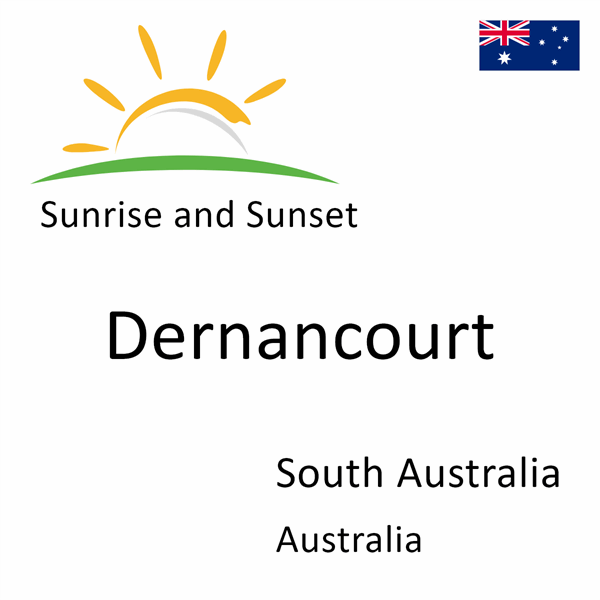 Sunrise and sunset times for Dernancourt, South Australia, Australia