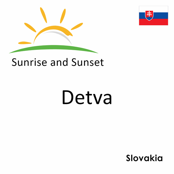 Sunrise and sunset times for Detva, Slovakia
