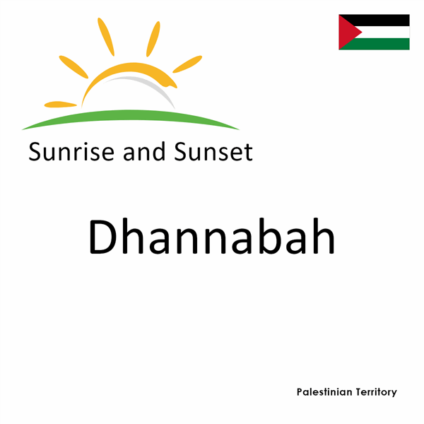 Sunrise and sunset times for Dhannabah, Palestinian Territory