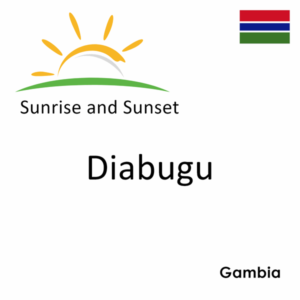Sunrise and sunset times for Diabugu, Gambia