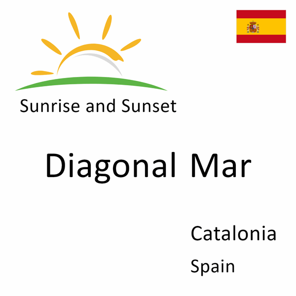 Sunrise and sunset times for Diagonal Mar, Catalonia, Spain