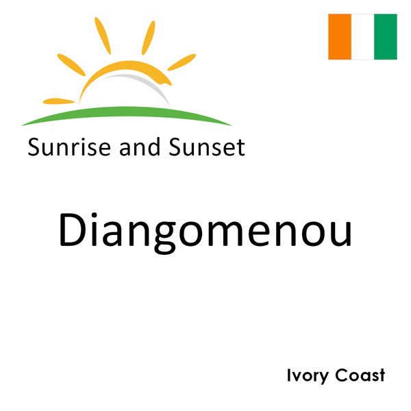 Sunrise and sunset times for Diangomenou, Ivory Coast