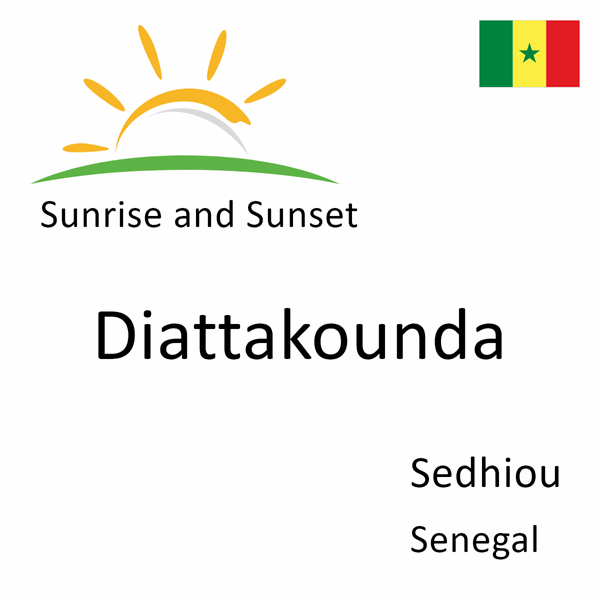 Sunrise and sunset times for Diattakounda, Sedhiou, Senegal