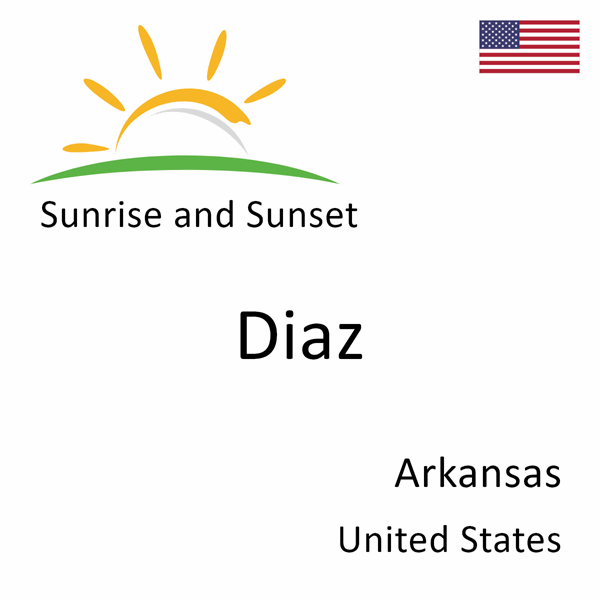 Sunrise and sunset times for Diaz, Arkansas, United States