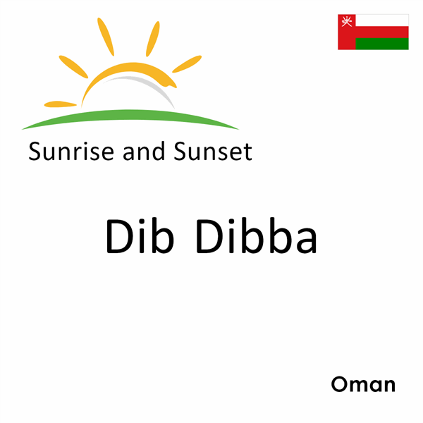 Sunrise and sunset times for Dib Dibba, Oman