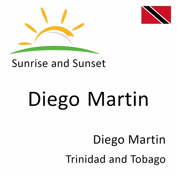 Sunrise and sunset times for Diego Martin, Diego Martin, Trinidad and Tobago