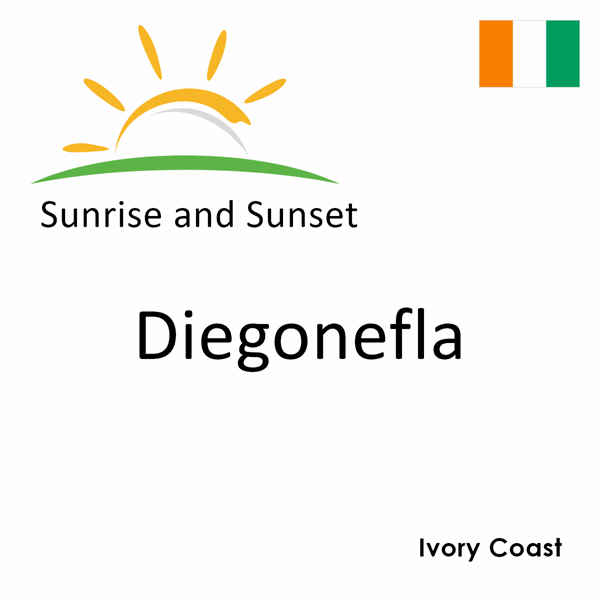 Sunrise and sunset times for Diegonefla, Ivory Coast
