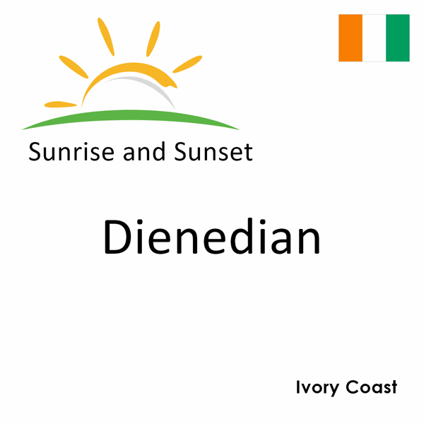 Sunrise and sunset times for Dienedian, Ivory Coast