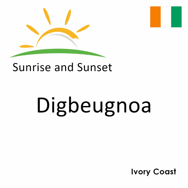 Sunrise and sunset times for Digbeugnoa, Ivory Coast