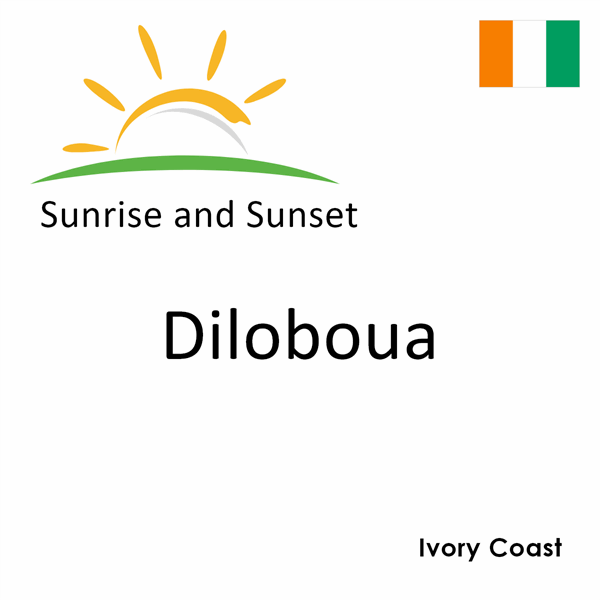 Sunrise and sunset times for Diloboua, Ivory Coast