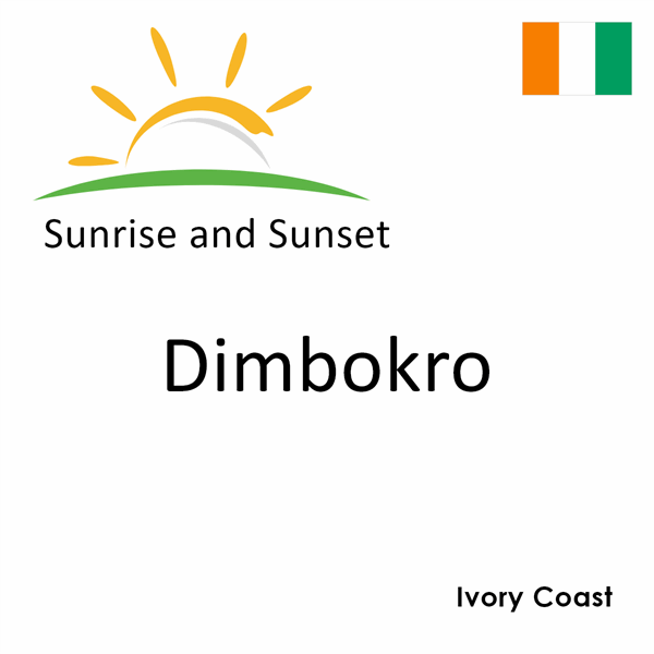 Sunrise and sunset times for Dimbokro, Ivory Coast