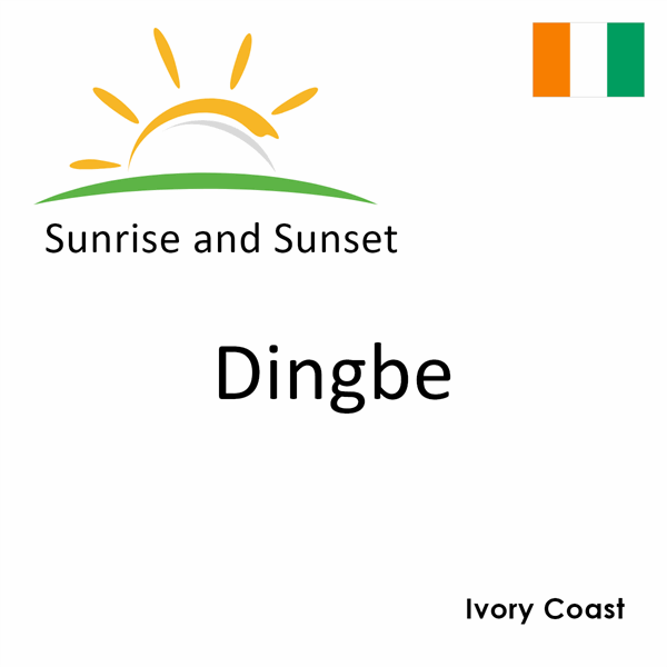 Sunrise and sunset times for Dingbe, Ivory Coast