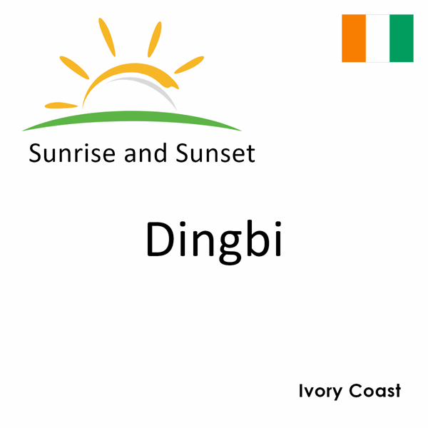 Sunrise and sunset times for Dingbi, Ivory Coast