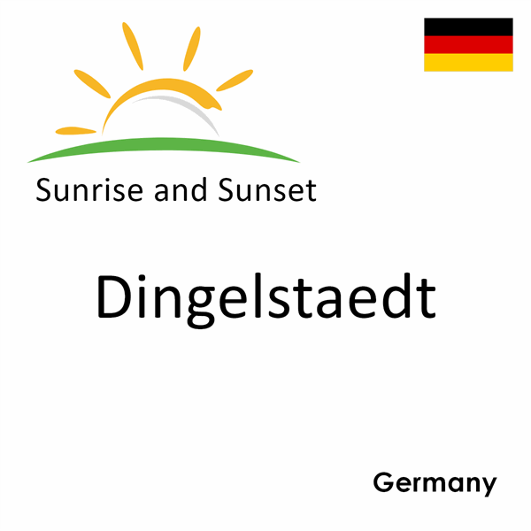 Sunrise and sunset times for Dingelstaedt, Germany