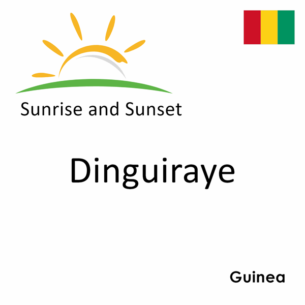 Sunrise and sunset times for Dinguiraye, Guinea