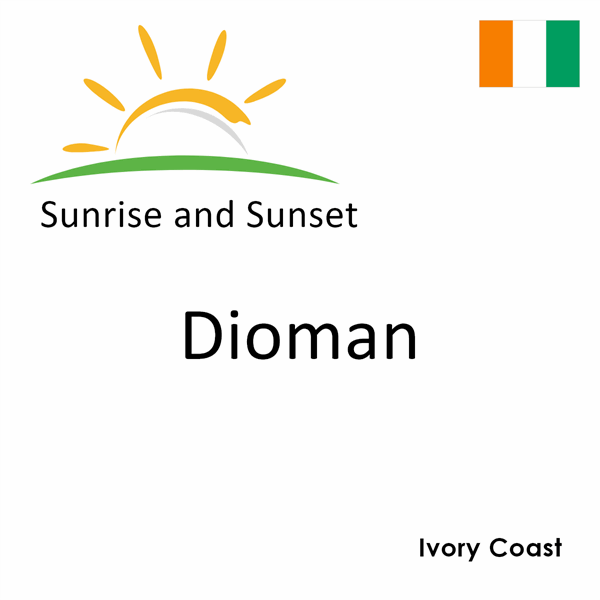 Sunrise and sunset times for Dioman, Ivory Coast