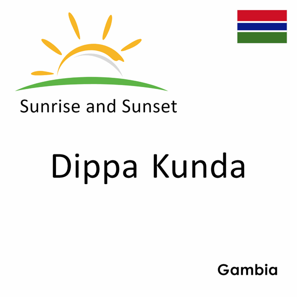 Sunrise and sunset times for Dippa Kunda, Gambia