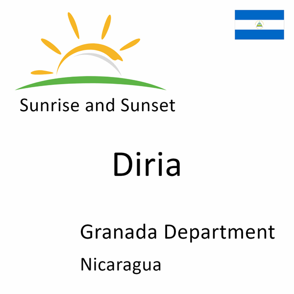 Sunrise and sunset times for Diria, Granada Department, Nicaragua