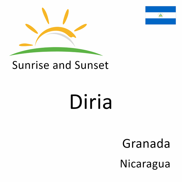Sunrise and sunset times for Diria, Granada, Nicaragua