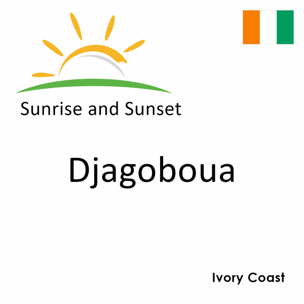 Sunrise and sunset times for Djagoboua, Ivory Coast