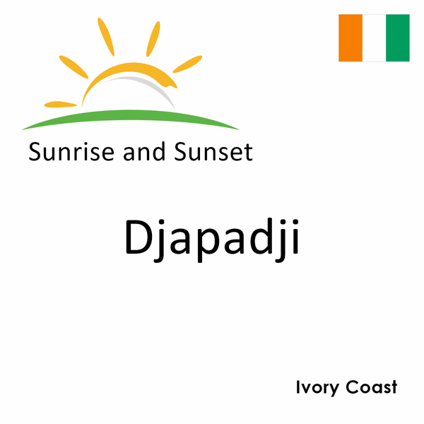 Sunrise and sunset times for Djapadji, Ivory Coast