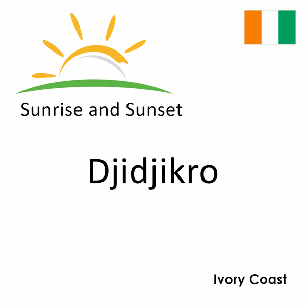 Sunrise and sunset times for Djidjikro, Ivory Coast