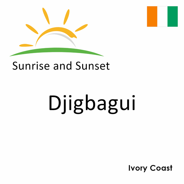 Sunrise and sunset times for Djigbagui, Ivory Coast