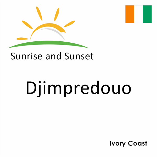 Sunrise and sunset times for Djimpredouo, Ivory Coast